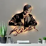 Atatürk İmzalı LED Işıklı Modern Ofis Duvar Tablosu