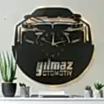 BMW İsimli Işıklı Dekoratif Duvar Saati