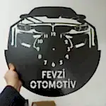 BMW İsimli Işıklı Dekoratif Duvar Saati