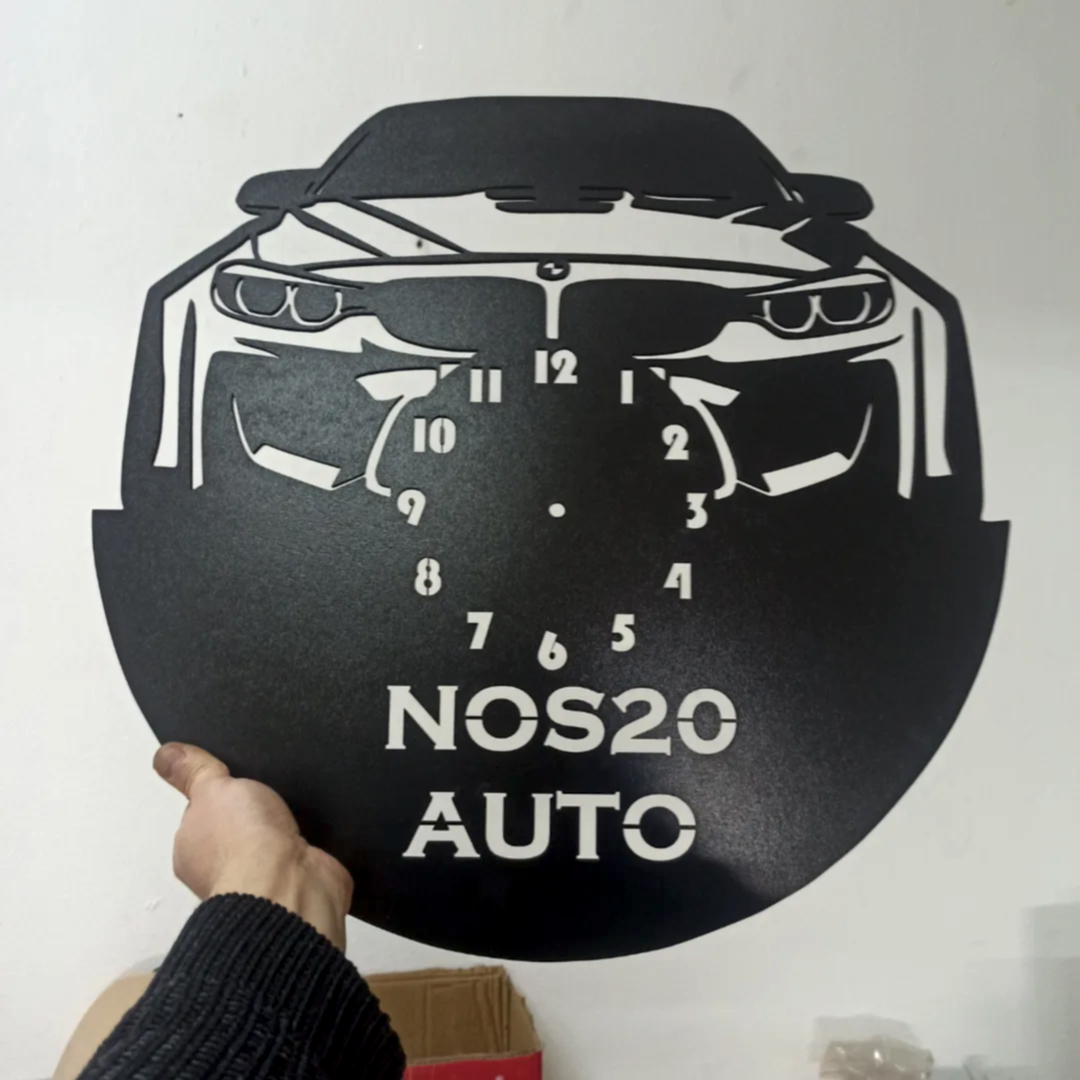 BMW İsimli Işıklı Dekoratif Duvar Saati