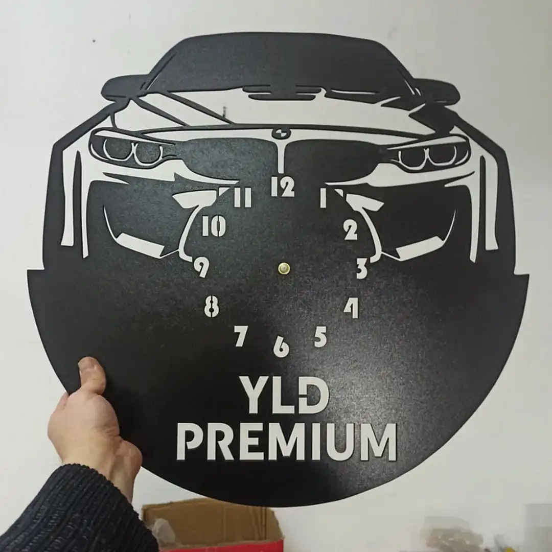 BMW İsimli Işıklı Dekoratif Duvar Saati