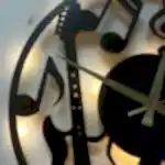 Müzik temalı LED ışıklı dekoratif duvar saati
