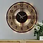 Modern Sonoma LED Işıklı Şık Dekoratif Ev Duvar Saati