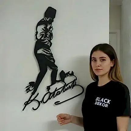 Mustafa Kemal Atatürk temalı dekoratif duvar tablosu