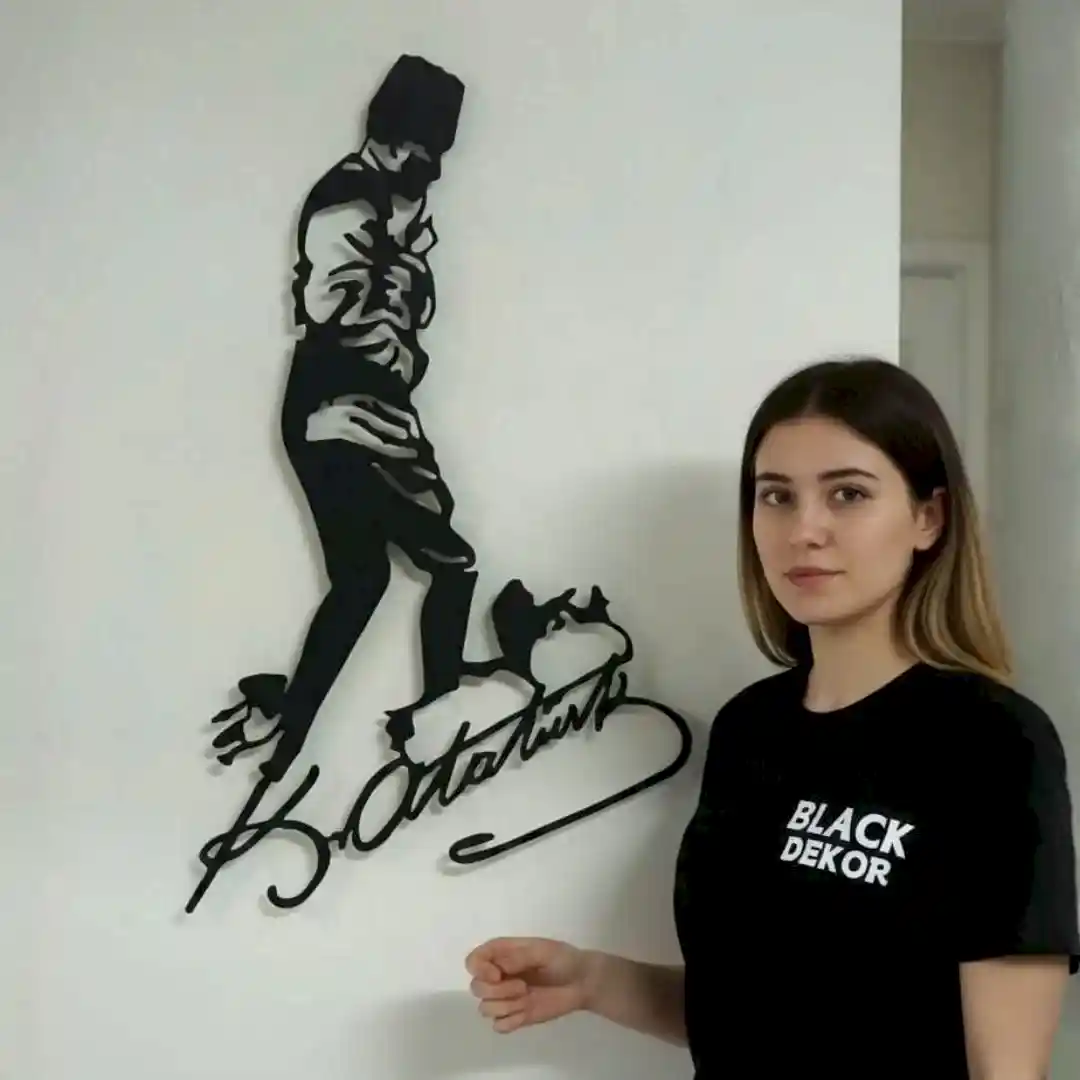 Mustafa Kemal Atatürk temalı dekoratif duvar tablosu