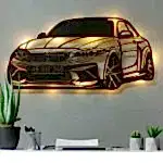 BMW F30 aydınlatmalı dekoratif duvar tablosu tasarımı