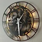 Aslan Tasarımlı LED Işıklı Modern Şık Ev Duvar Saati - Görsel 2
