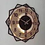 Sonoma Geometrik Tasarımlı LED Işıklı Modern Şık Ev Duvar Saati - Görsel 4