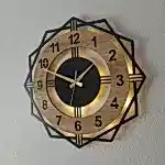 Sonoma Geometrik Tasarımlı LED Işıklı Modern Şık Ev Duvar Saati - Görsel 3