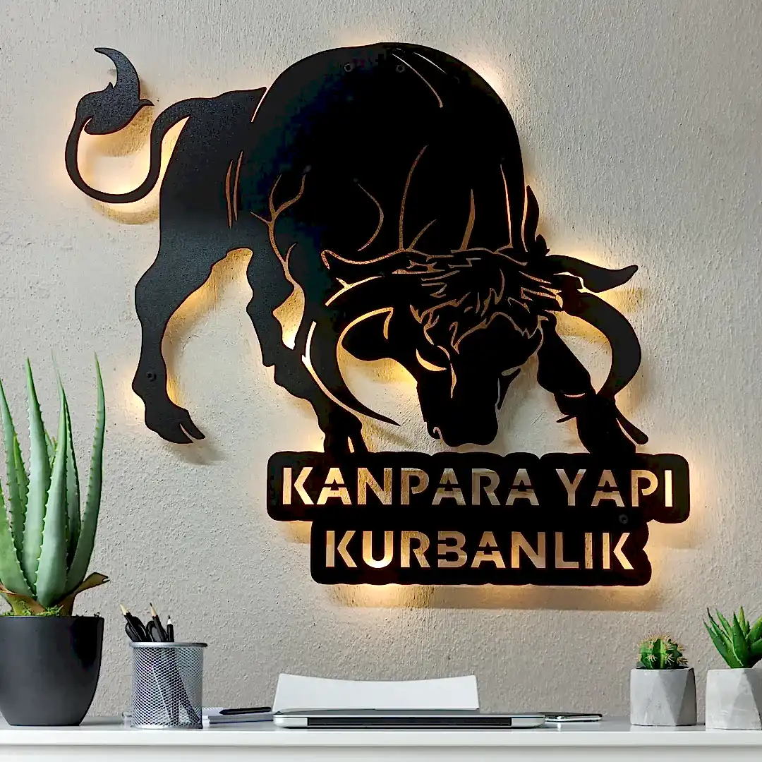 Boğa Figürlü Dekoratif Duvar Tablosu Boğa figürlü dekoratif duvar tablosu tasarımı