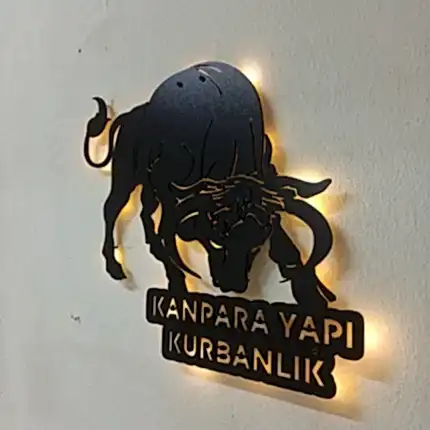 Boğa figürlü dekoratif duvar tablosu tasarımı