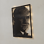 Atatürk Silüet Tasarımlı Işıklı Estetik Ofis Duvar Tablosu - Görsel 2