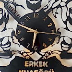 Erkek Kuaförü İçin İsim Yazılan Işıklı Kuaför Duvar Saati - Görsel 6