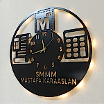 Mali Müşavir Tasarımlı İsim Yazılan Işıklı Ofis Duvar Saati - Görsel 3