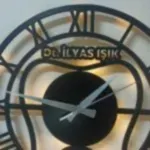 Diş doktorlarına özel isimli LED ışıklı dekoratif duvar saati