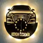 Audi İsim Yazılabilir Özel Tasarım Dekoratif Oto Galeri Duvar Saati - Görsel 2