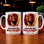 Galatasaray aslan temalı kişiye özel isimli seramik kupa bardak