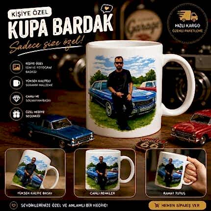 Kişiye özel fotoğraf baskılı seramik kupa bardak